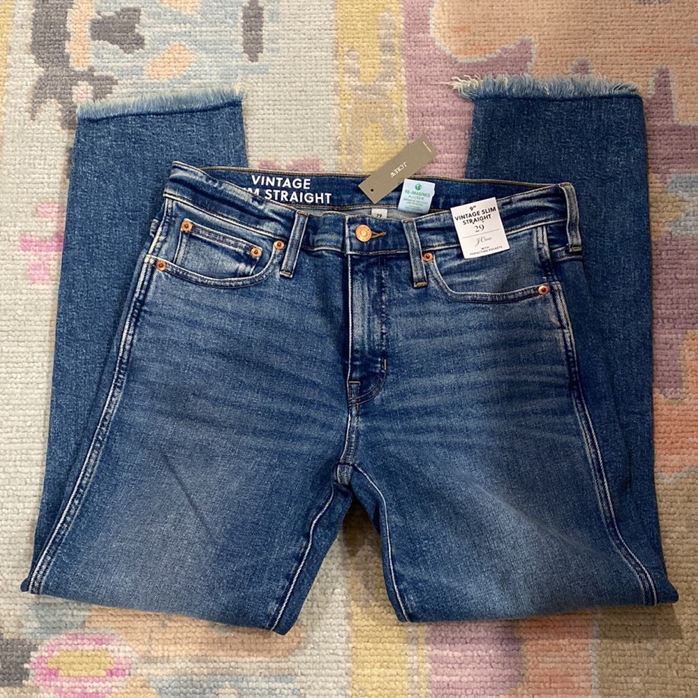 NWT J. Crew 9” Vintage Slim Straight Jeans
